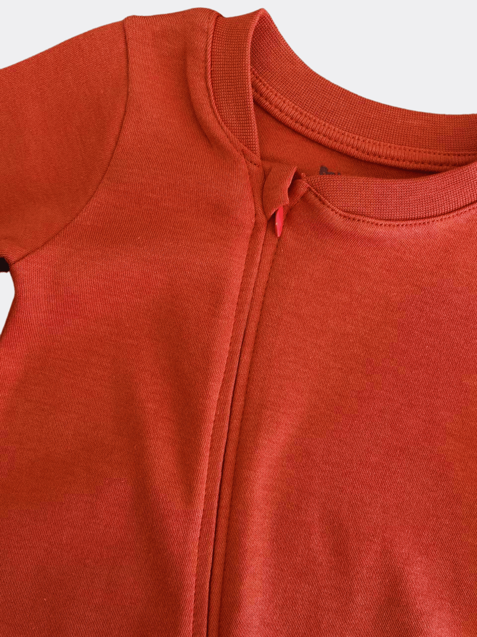Orange Brique Cotton Overall Zip - La Farandole Paris