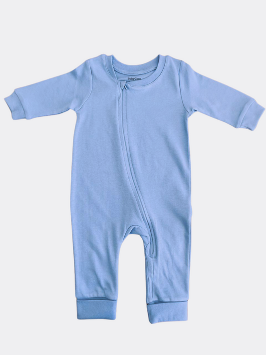 Blue Cotton Overall Zip