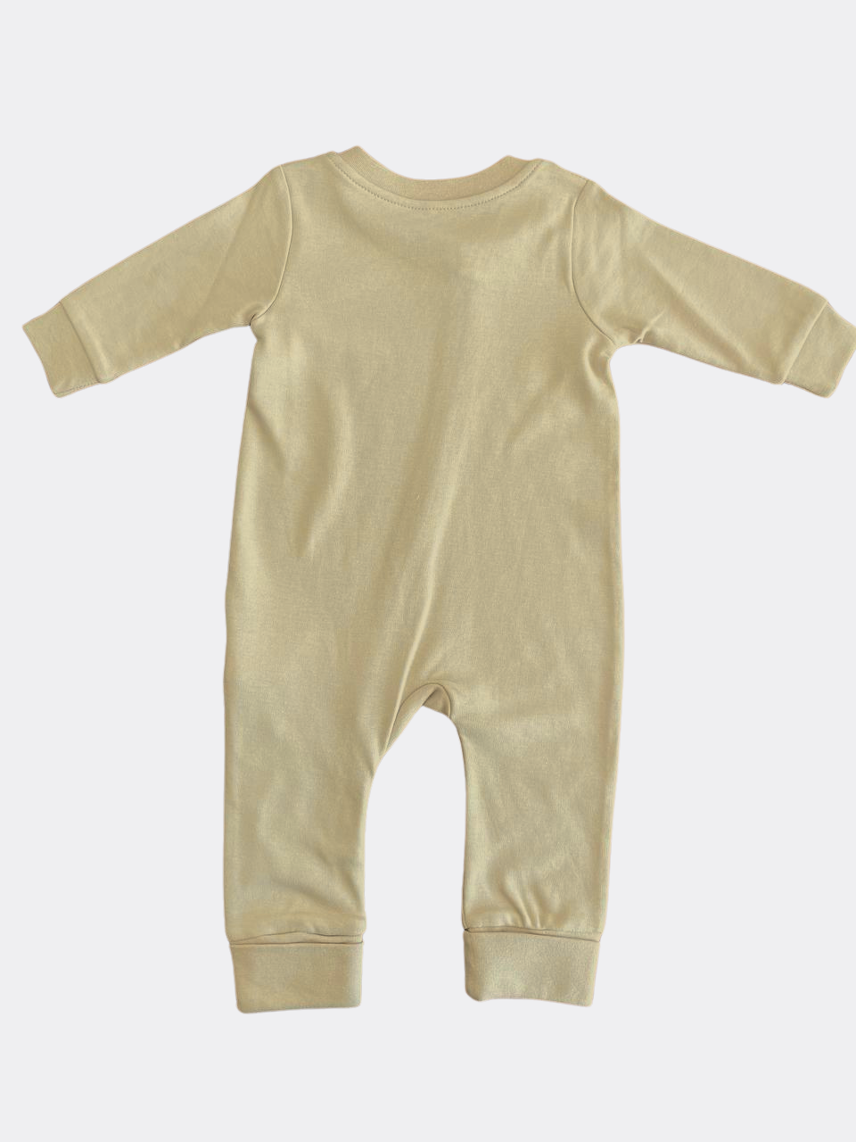 Beige Cotton Overall Zip