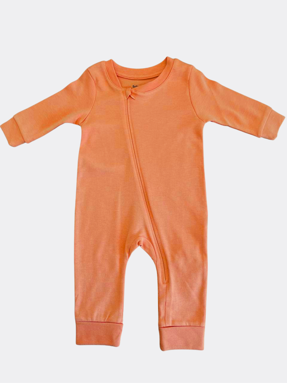 Orange Cotton Overall Zip