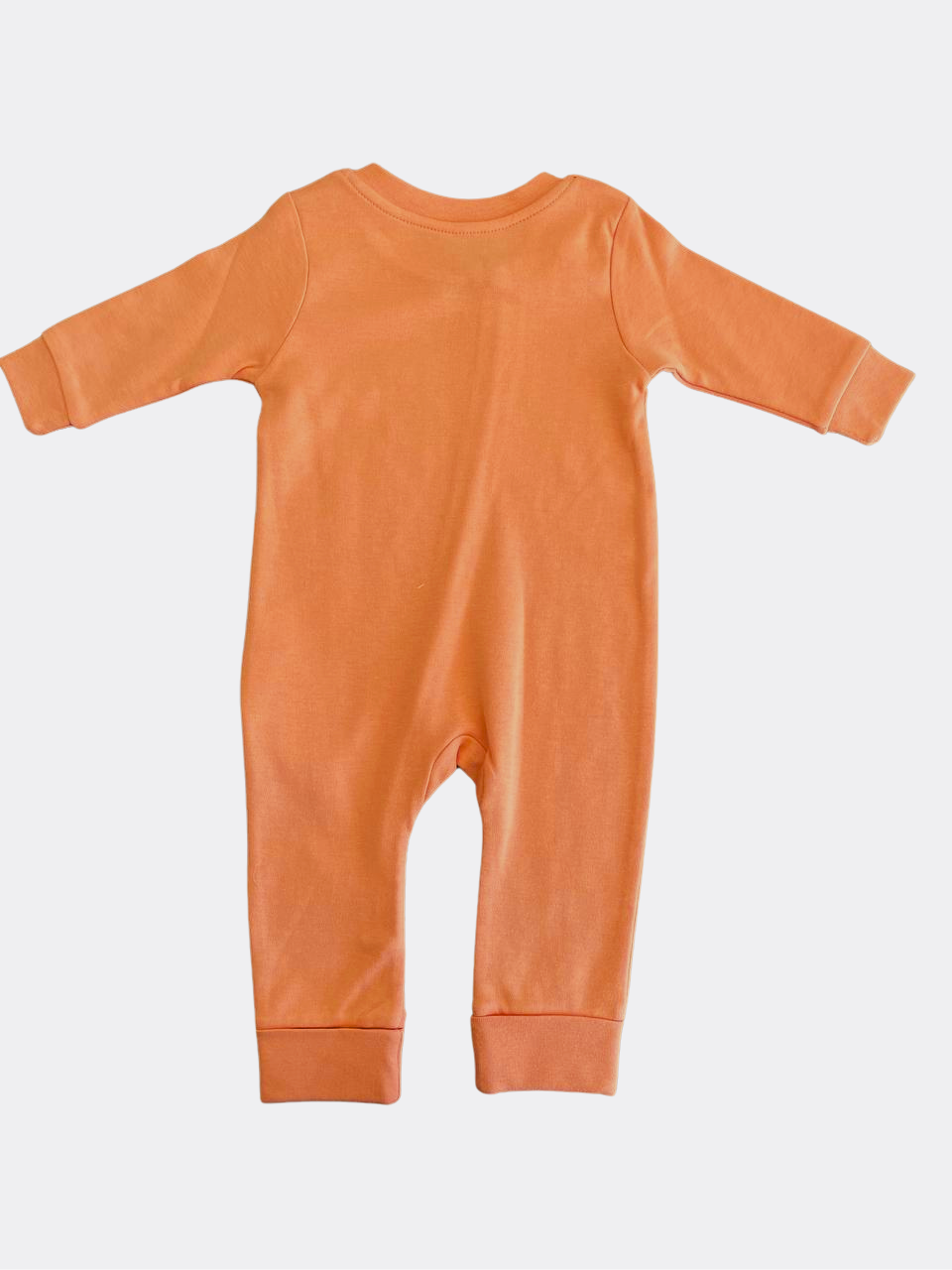 Orange Cotton Overall Zip