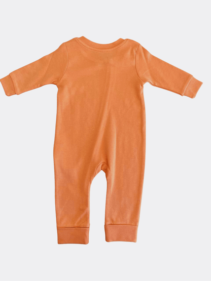 Orange Cotton Overall Zip - La Farandole Paris