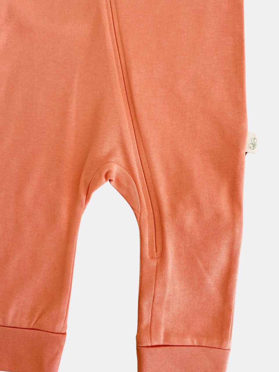 Orange Cotton Overall Zip