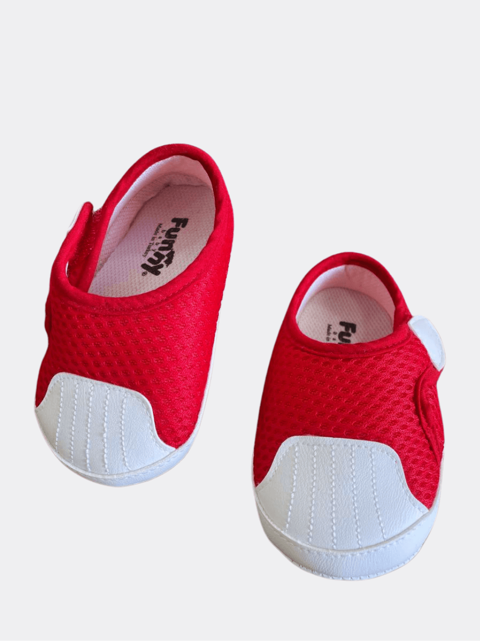Red And White Baby Breathable Shoes - La Farandole Paris