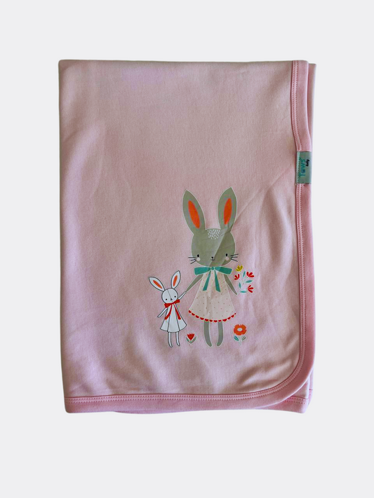 Pink Rabbit 100% Cotton Blanket