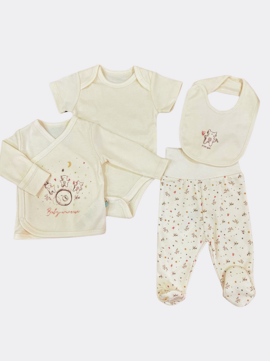 Beige Cat Organic Cotton 5 pcs Set