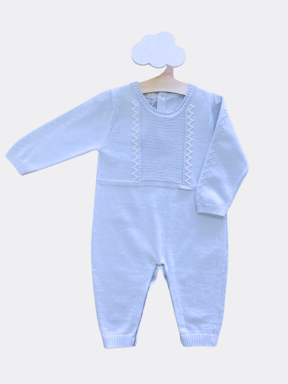 Blue And White Organic Cotton Overall