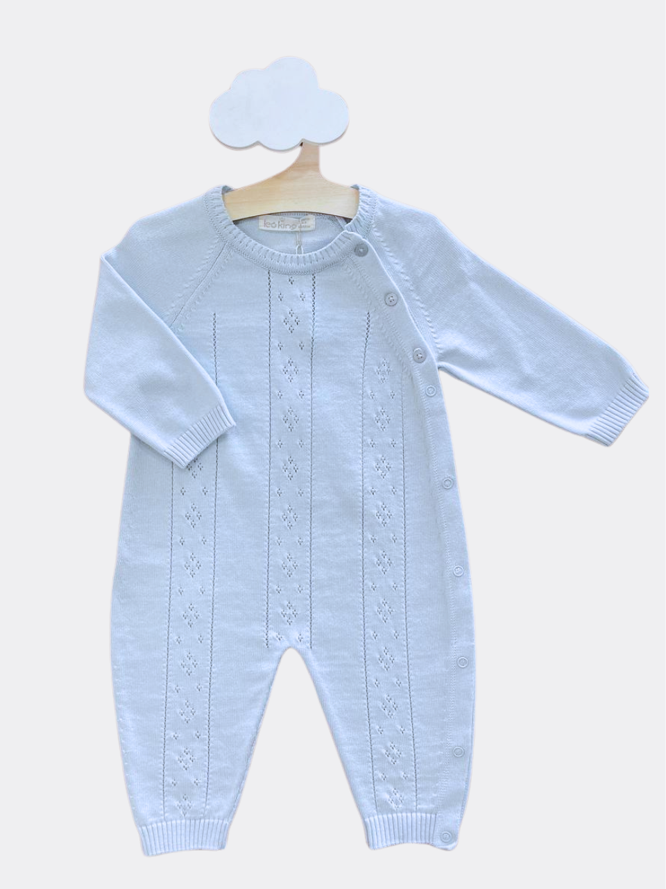 Blue And White Organic Cotton Overall