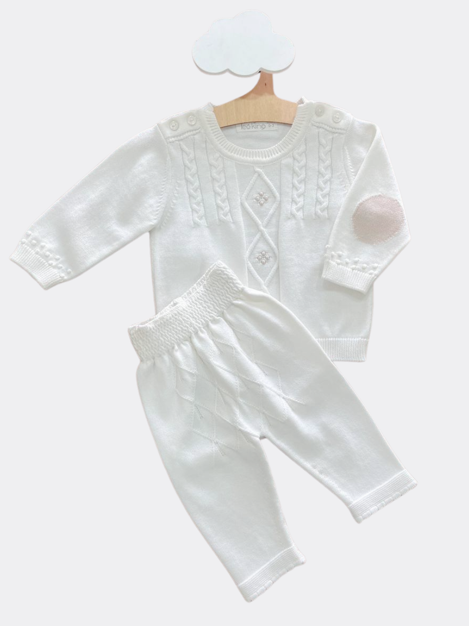 White/beige Organic Cotton Set