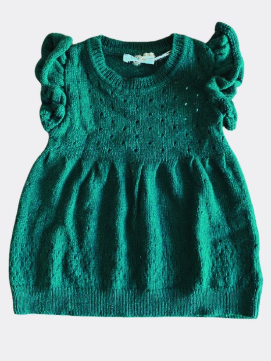 Green Wool Tank Dress