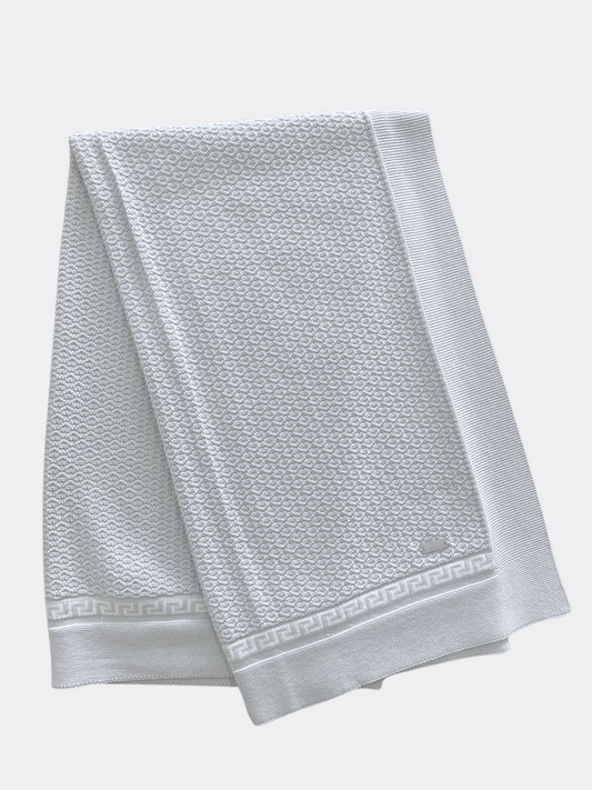 Grey Versace Style Organic Cotton Blanket