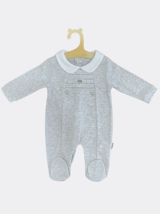 grey And White  Polo Organic Cotton Overall