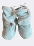 Mint Green Velvet Booties - La Farandole Paris