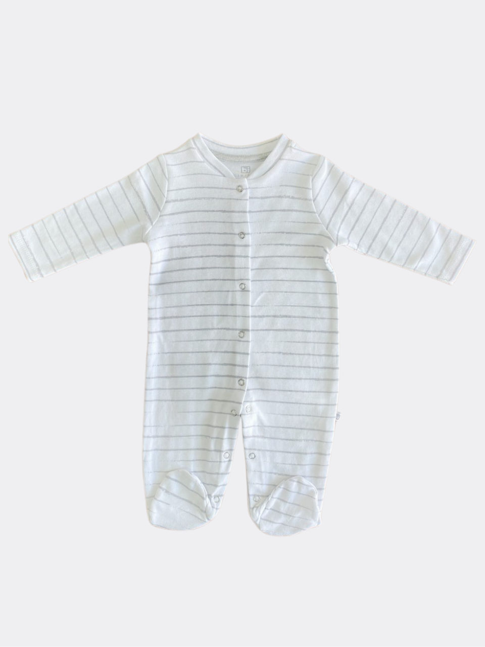 White And Grey Cotton Overall Stripped