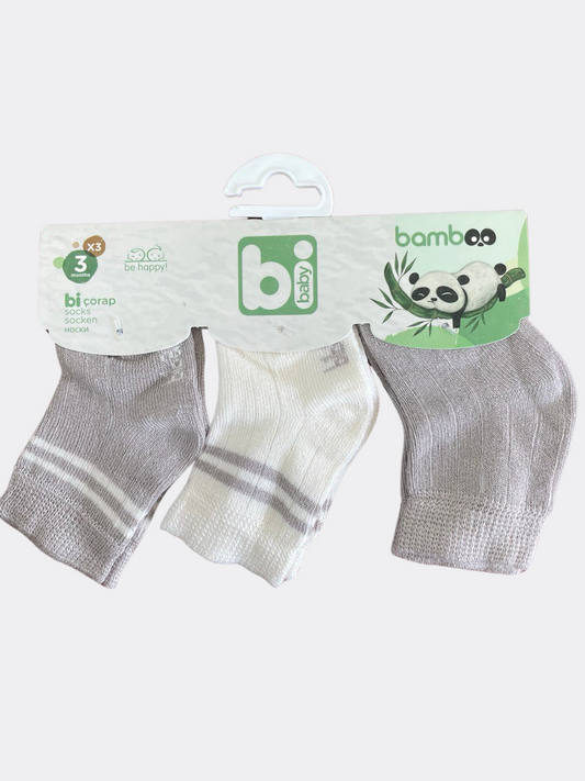 Grey And White Bamboo Socks