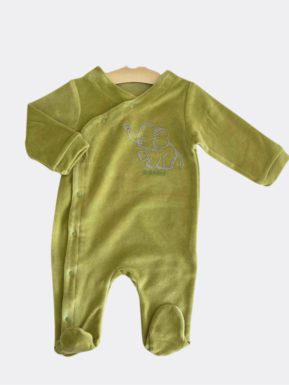 Green Elephant Organic Velvet Footed Overall