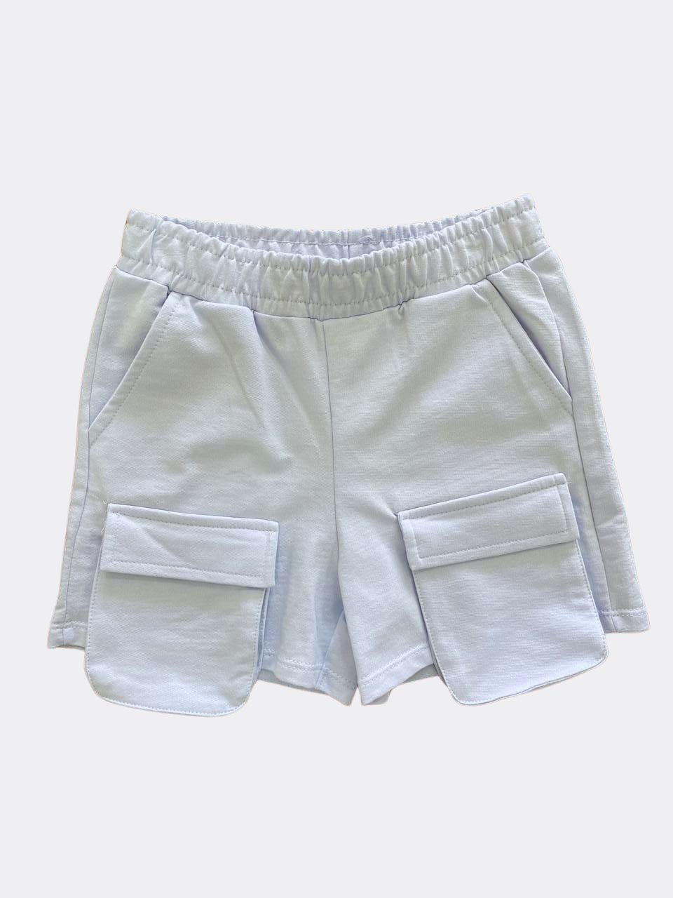 Light Blue Cargo Cotton Short