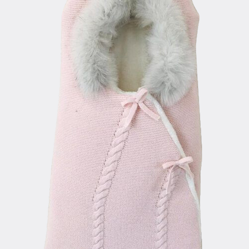 Pink Thick Wool Cache-Bebe Fur Inside