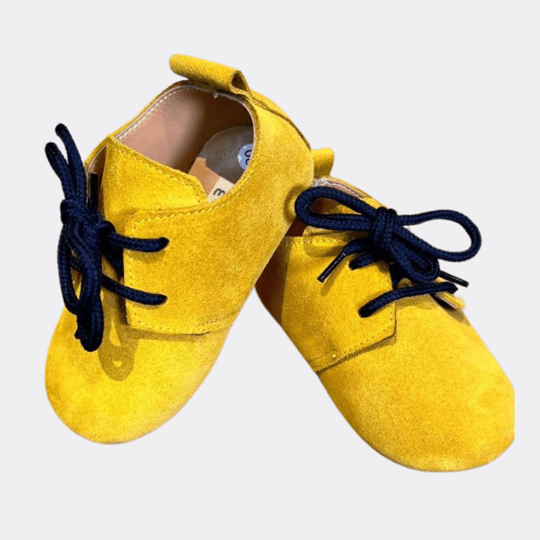 Lemon Chamois Baby Shoes - La Farandole Paris