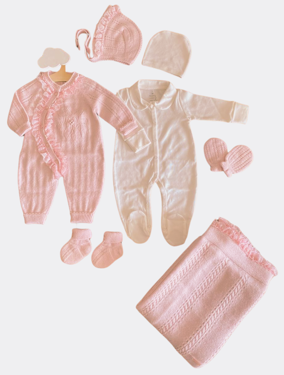 Pink Ruffle Wool Hospital Set 7-Pieces