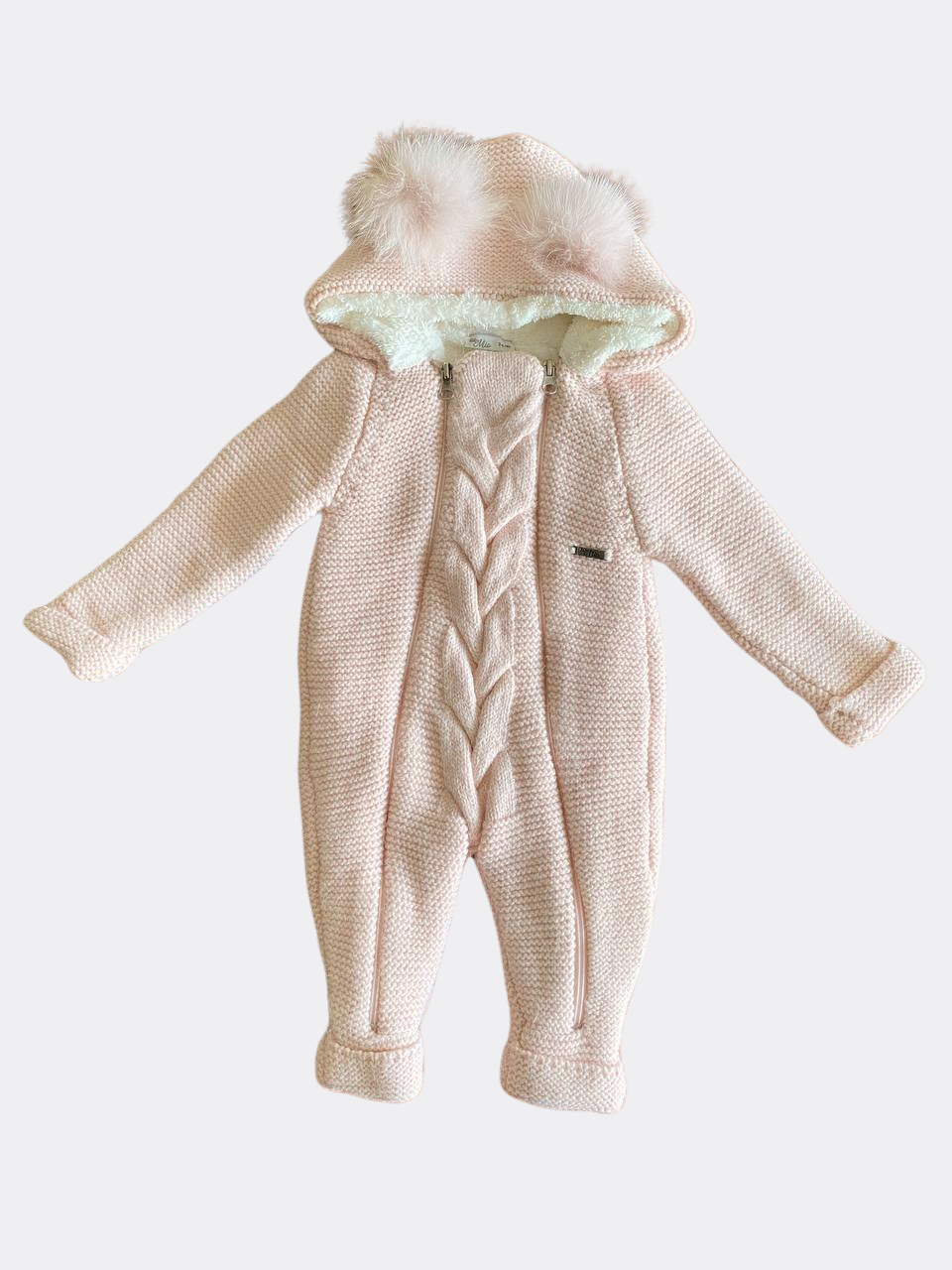 Pink Organic Wool Fur Inside Overall