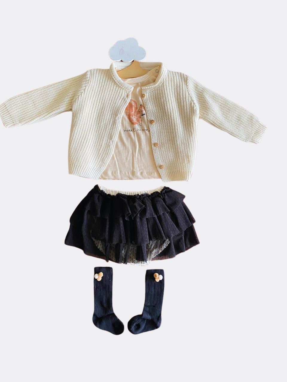 Beige Set 4 Pcs with Tutu