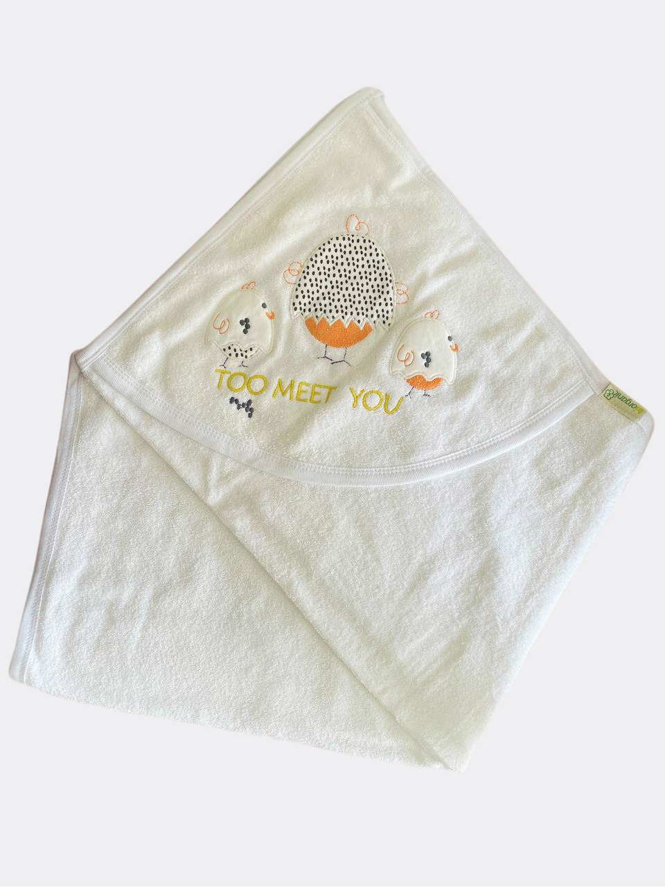 White hooded chicks towel