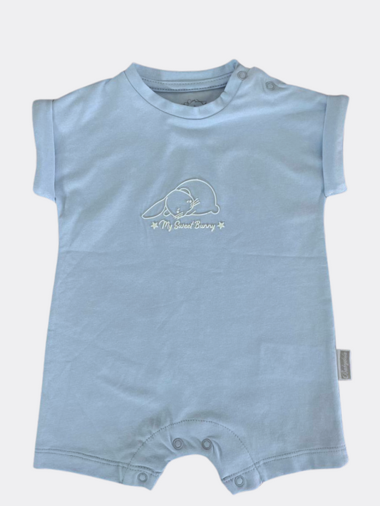 Baby Blue Organic Cotton Romper