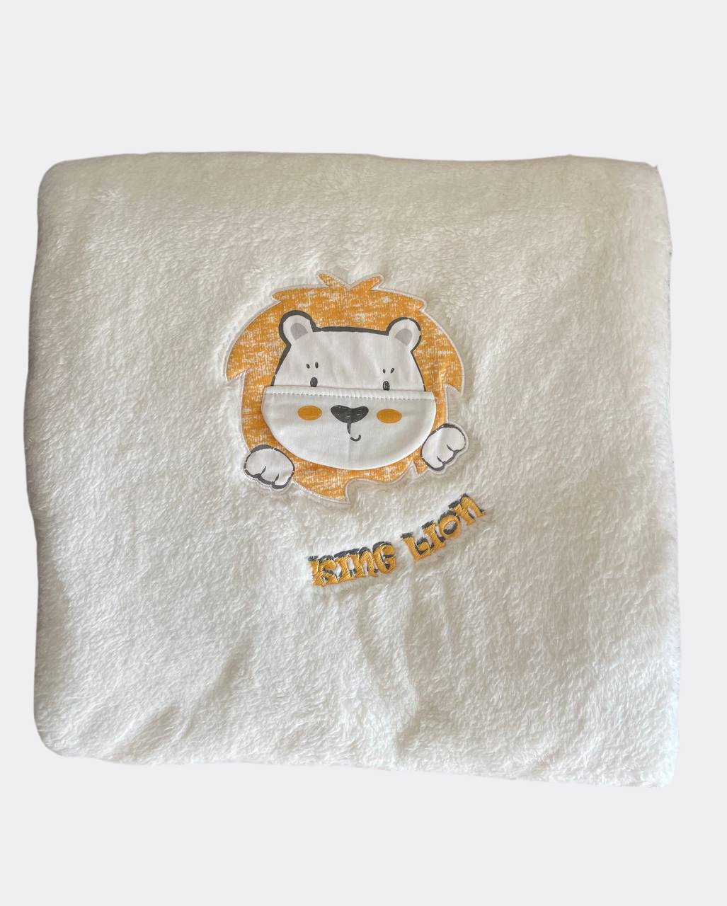 Off-White Lion Thick FurBed Blanket