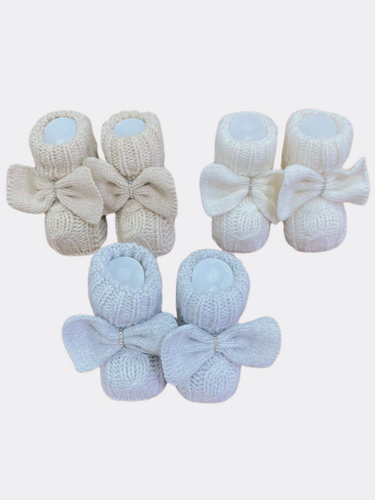 Bow Style Baby Booties