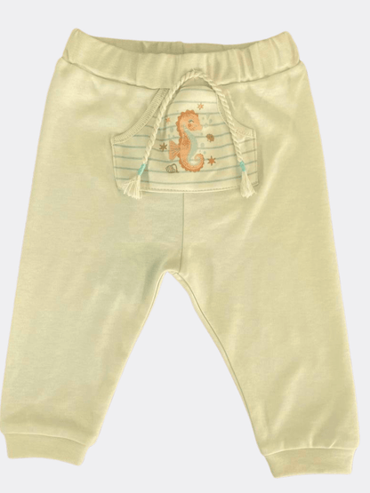 Beige Organic Cotton Pant - La Farandole Paris