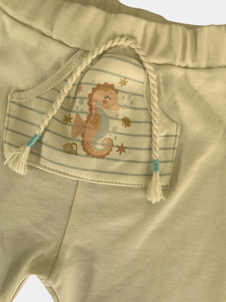 Beige Organic Cotton Pant - La Farandole Paris