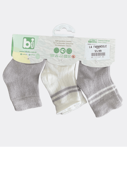 Ankle Bamboo Socks 3 Pcs Pack - La Farandole Paris