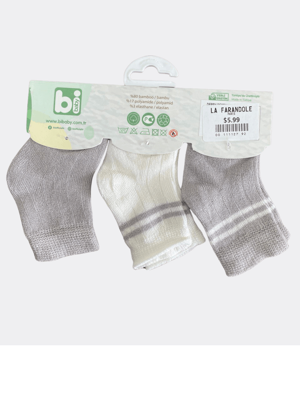 Ankle Bamboo Socks 3 Pcs Pack - La Farandole Paris