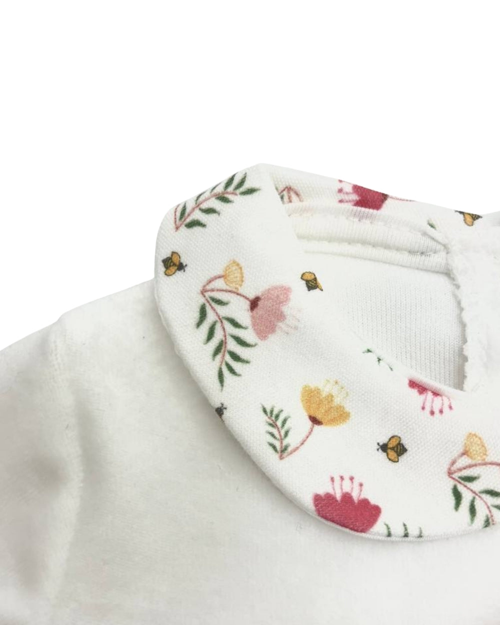 Flower Velvet Footed Overall