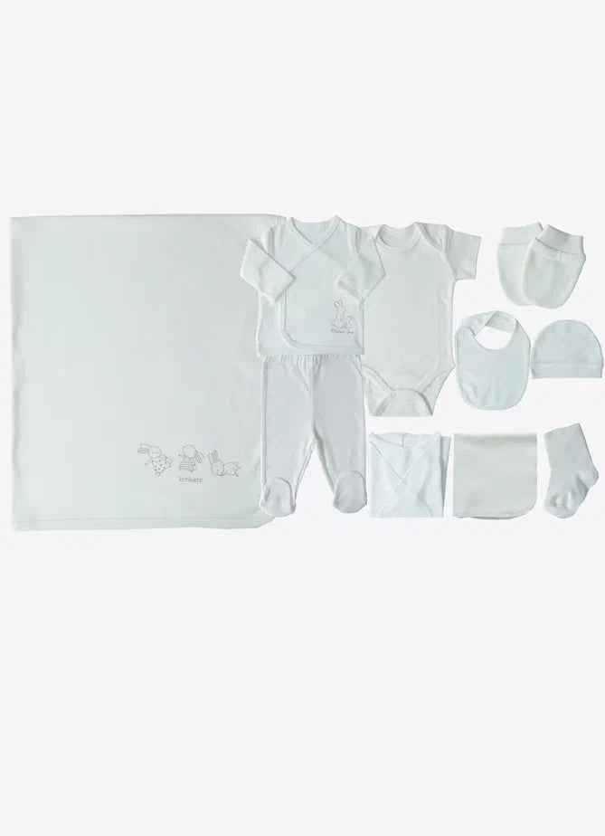 White Organic Cotton 10 Pieces Hospital Set