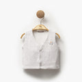 Grey Stripped Thick Cotton Padded Turtle Vest - La Farandole Paris