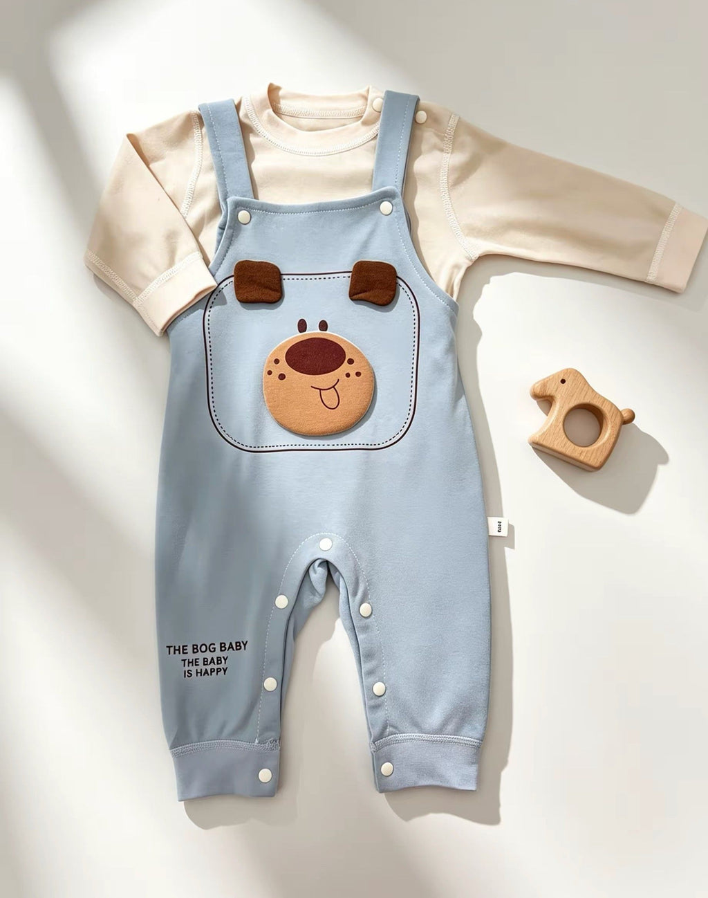 Blue Dog Salopette Cotton Overall 2 Pcs