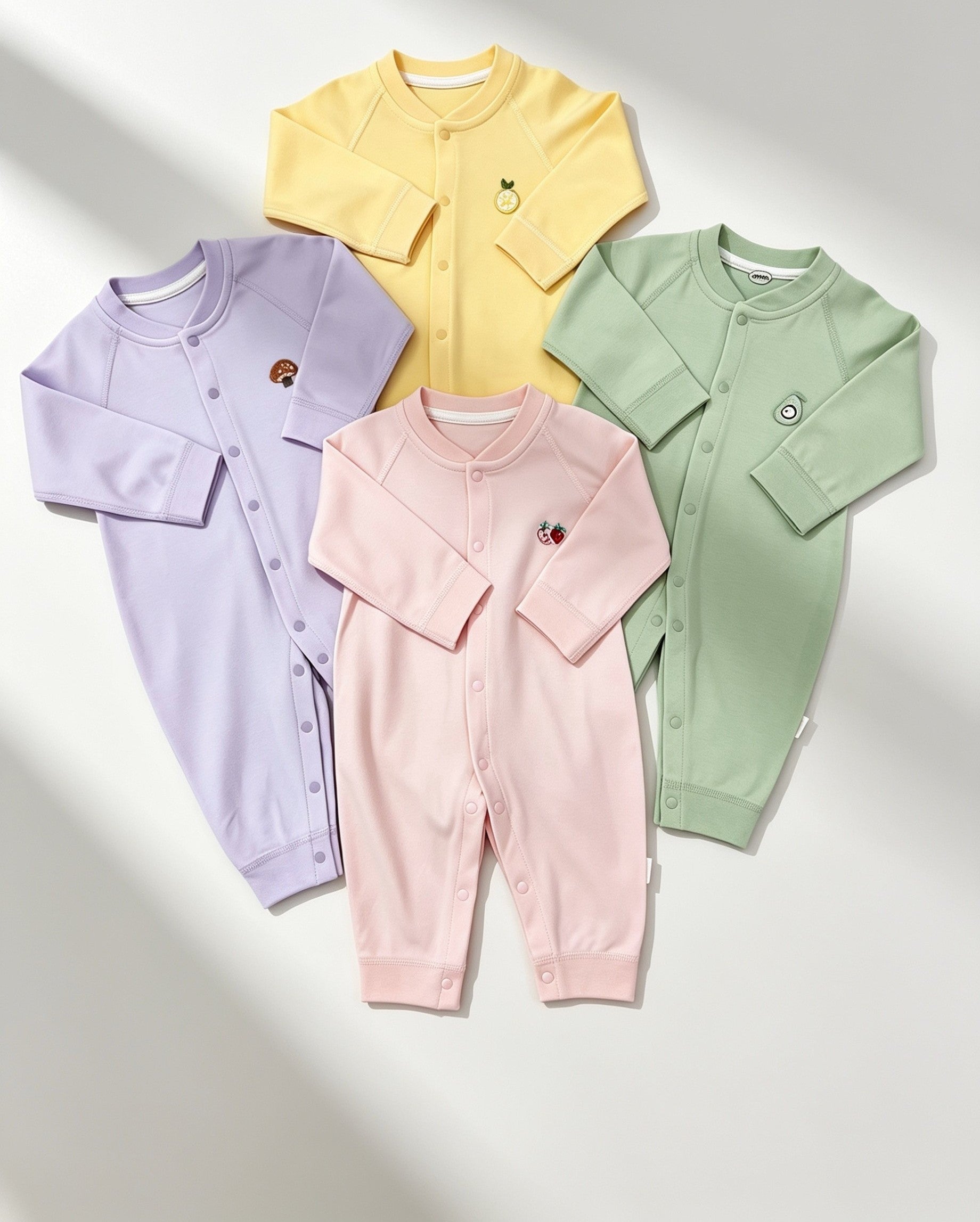 Pastel Embroidered Cotton Overall