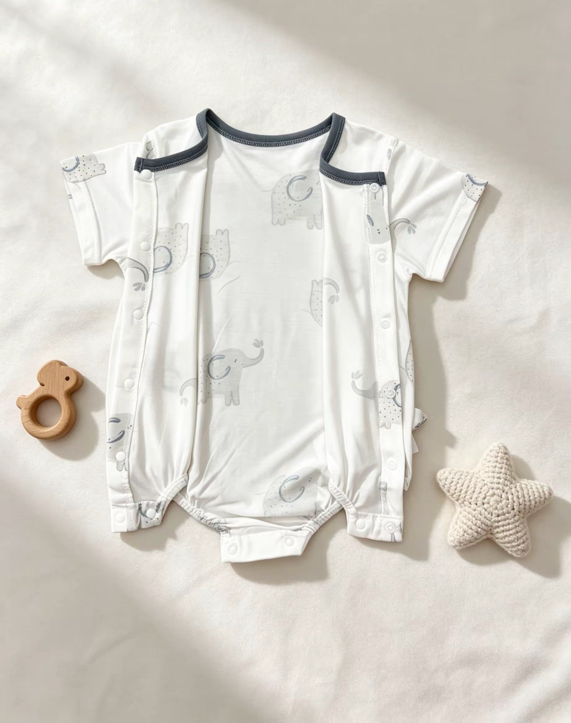 White Elephant Silky Cotton Romper