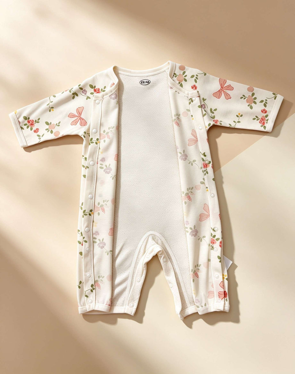 White Floral Cotton Overall