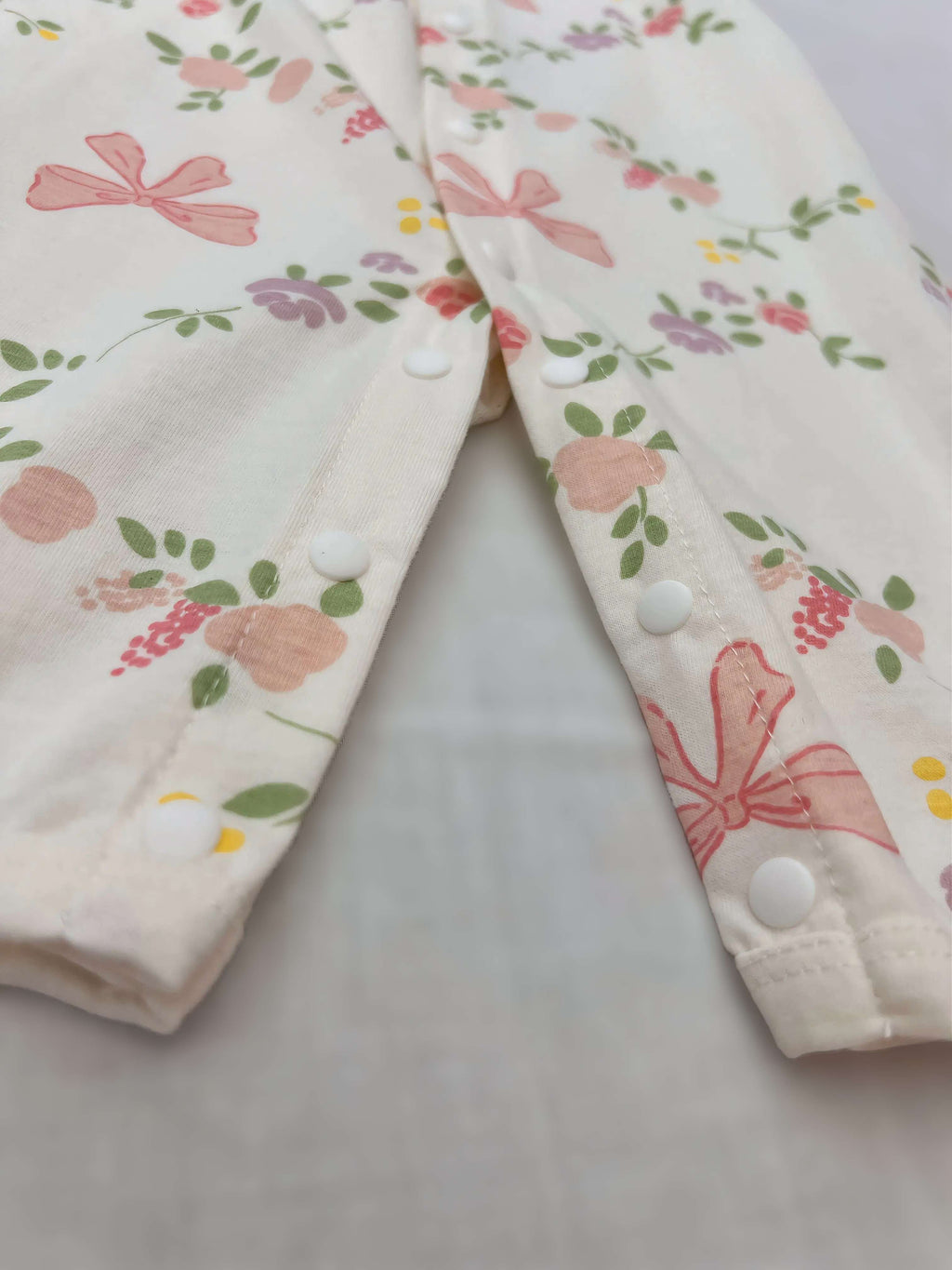White Floral Cotton Overall