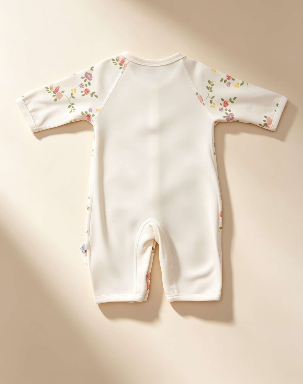 White Floral Cotton Overall