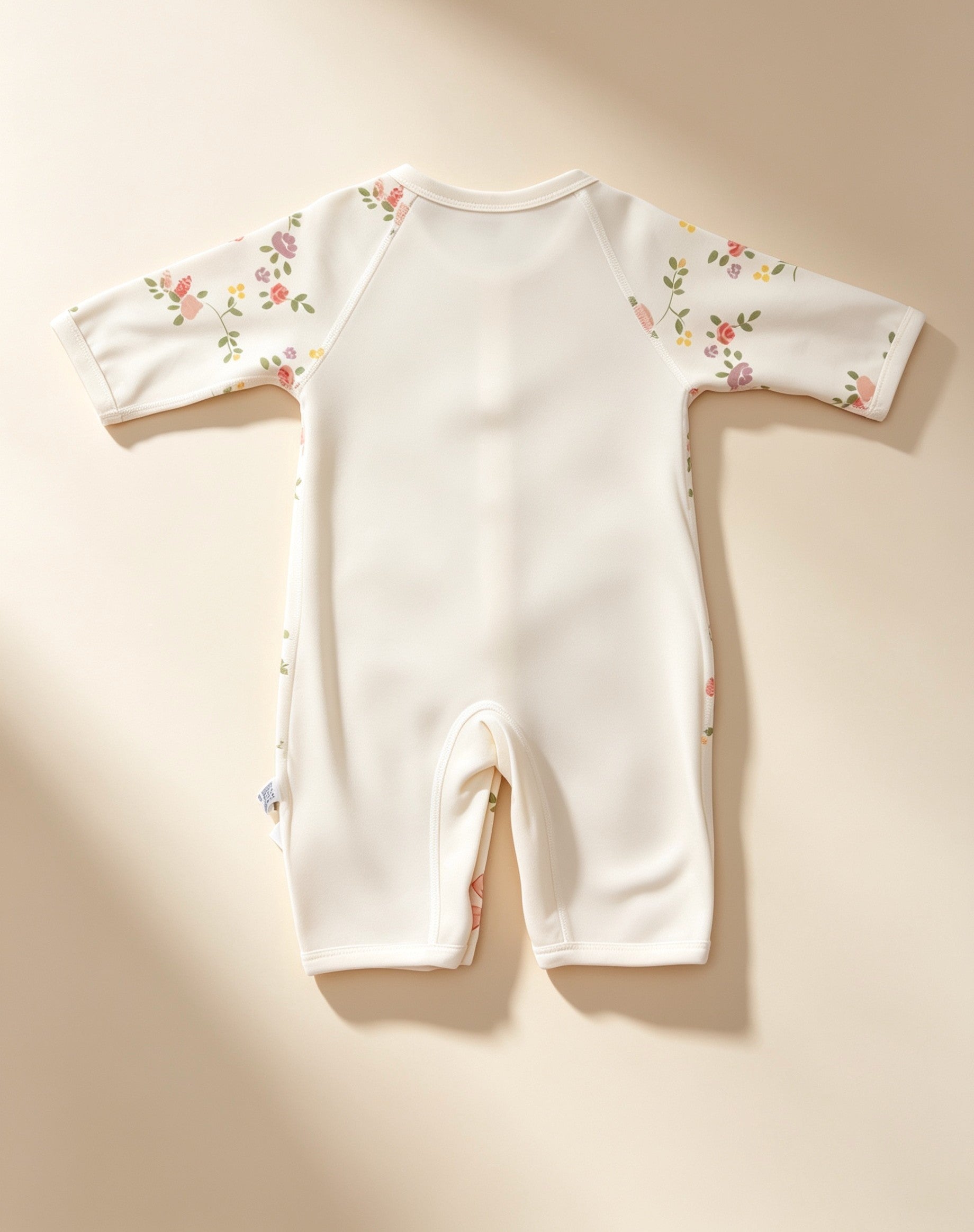 White Floral Cotton Overall