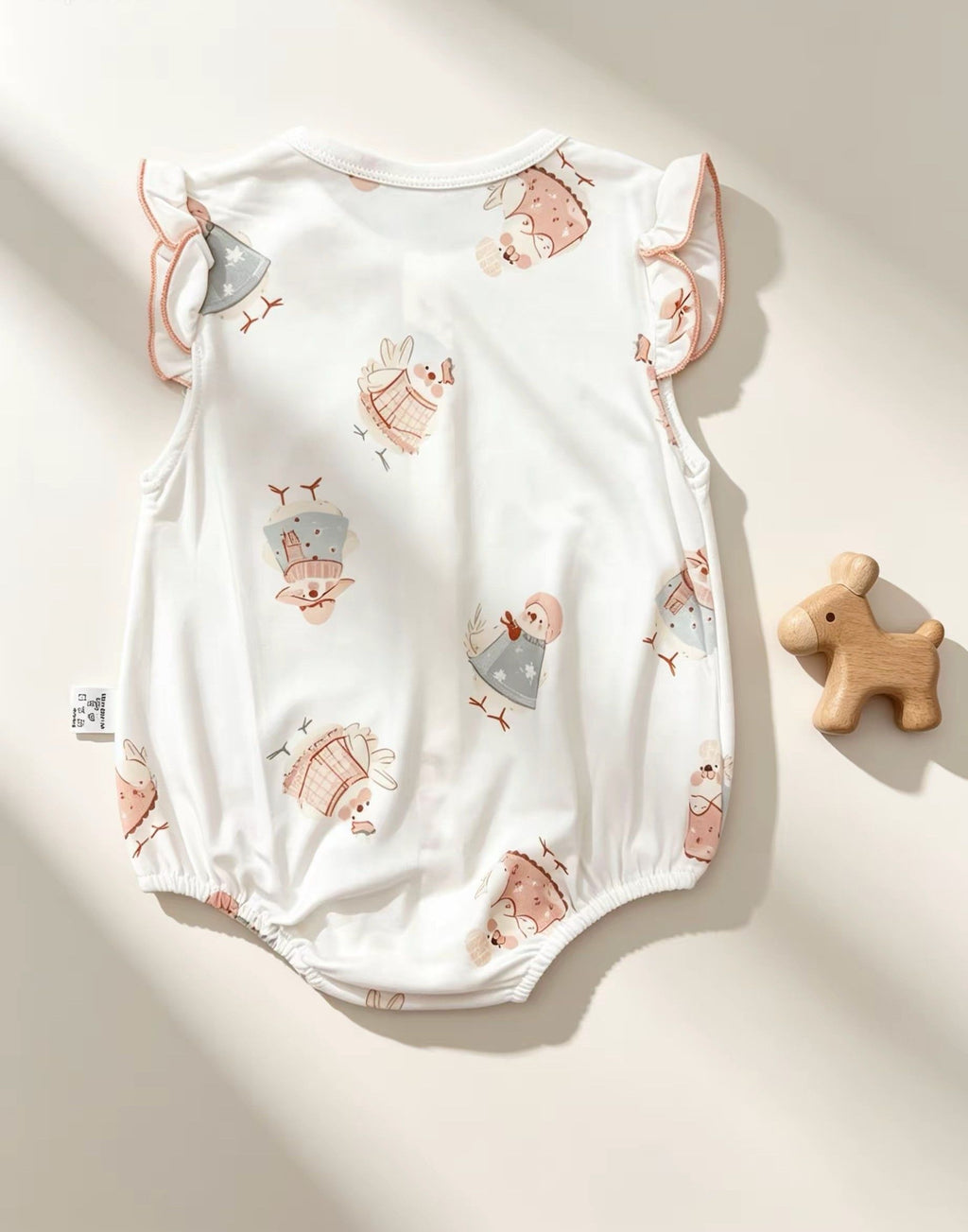 White Floral Silky Cotton Romper