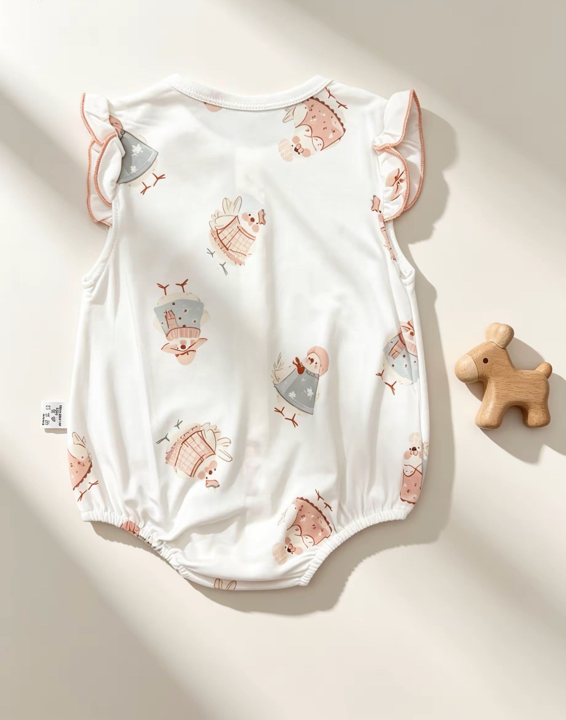 White Floral Silky Cotton Romper