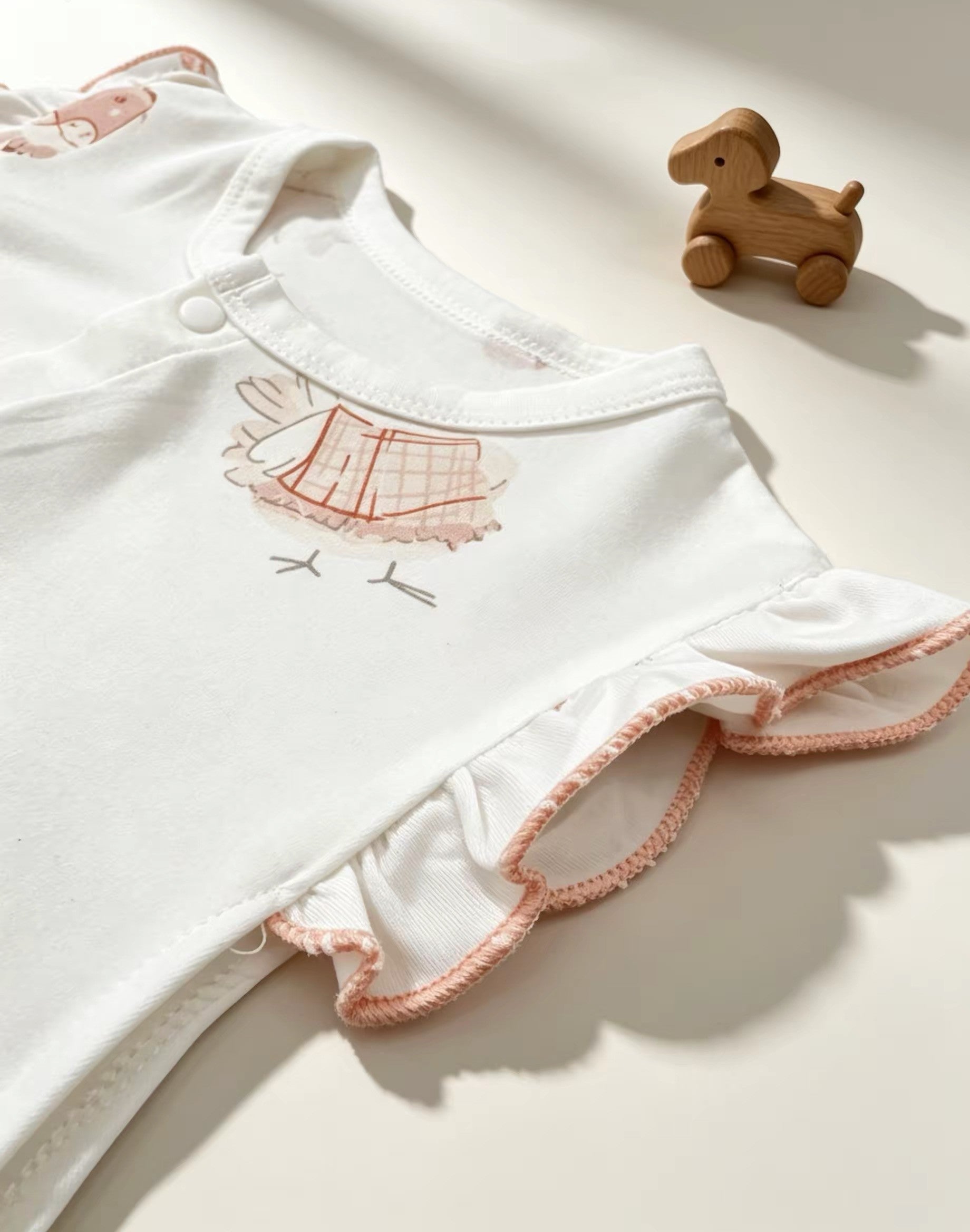 White Floral Silky Cotton Romper