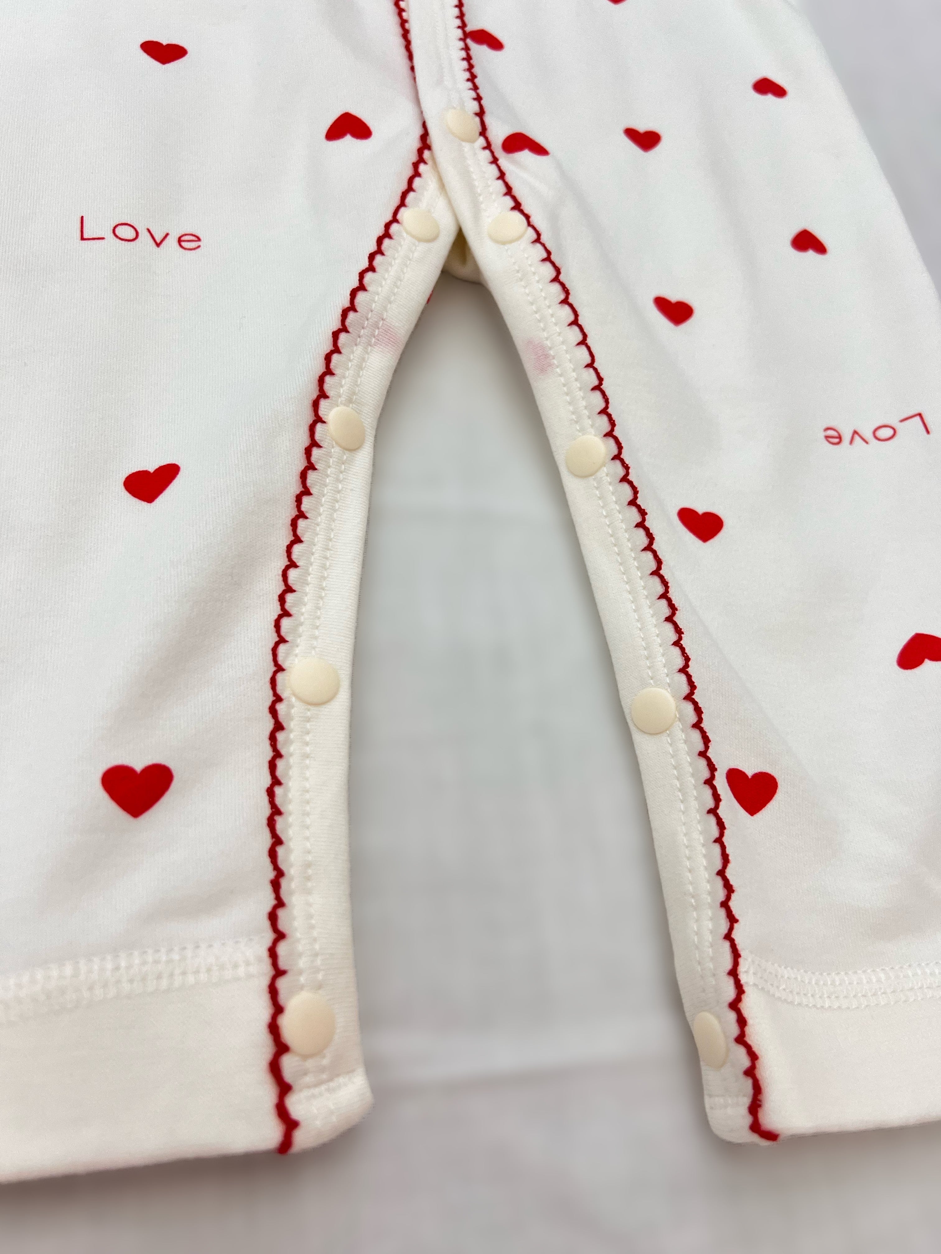 Red Hearts Cotton Overall