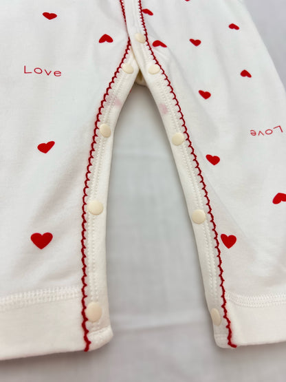 Red Hearts Cotton Overall