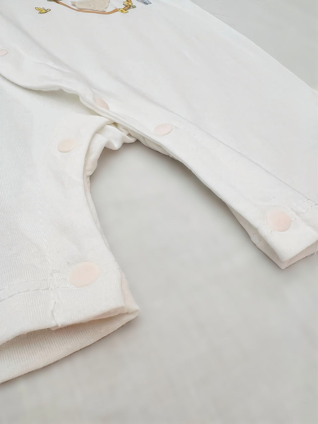 Flower White & Pink Silky Cotton Romper